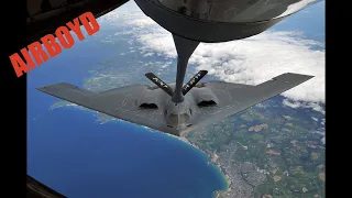 B-2 Refueling Over Cornwall England