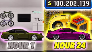 HOW TO GO FROM $0 TO $100,000,000 DOLLARS IN LESS THAN 24 HOURS IN PIXEL CAR RACER!!!!(FAST MONEY)