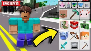 HOW TO TURN INTO Minecraft figures in Roblox Brookhaven! * ID Codes