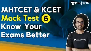 MHTCET & KCET Mock Test - 6 | Mathematics | MHTCET | KCET | Unacademy Class 11 & 12 | Ganesh Sir