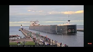 Busy ship watching in Duluth, MN