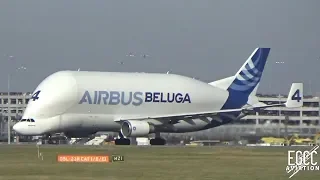 Airbus A300-600ST Beluga Take Off at Manchester Airport