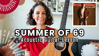 Summer of 69 - Bryan Adams [Acoustic Guitar Lesson Tutorial] Fun and Easy!