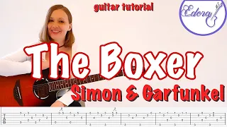 THE BOXER Fingerstyle Guitar Tutorial with on-screen Tab - Simon & Garfunkel