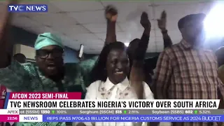 Tvc Newsroom Celebrates Nigeria's Victory Over South Africa