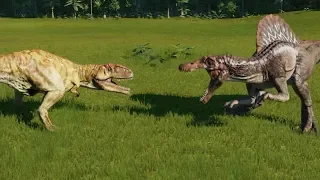 Giganotosaurus VS Spinosaurus - Jurassic World Evolution