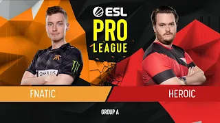 CS:GO - Fnatic vs. Heroic [Overpass] Map 3 - Group A - ESL Pro League Season 9