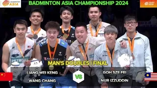Goh Sze Fei/Nur Izzuddin🇲🇾 vs Liang WeiKeng/Wang Chang🇨🇳 | F (MD) - Badminton Asia Championship 2024