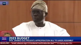 2023 Budget: Gov.Sanwo-Olu presents appropriation bill to Lagos assembly