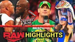 John Cena FINALLY ! Challenges Roman Reigns, Nikki ASH WINS 😲 RAW Women's Title, Goldberg RETURNS