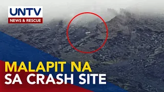 Crash site ng Cessna 340 plane sa Bulkang Mayon, malapit nang marating ng rescuers