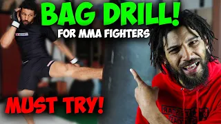 MMA Heavy Bag Drill For Distance Management | Coach Kajan Johnson