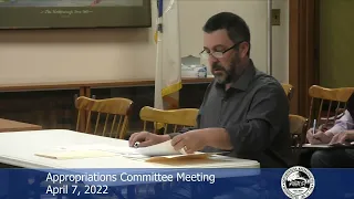 Northborough Appropriations Committee Meeting - April 7, 2022