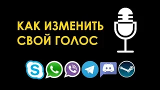 How to change the voice when communicating in Skype, WhatsApp, Viber, Telegram, Discord, Steam