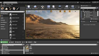 How to create a Landscape using WM and UE4