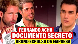 Sortilégio: Fernando acha documentos falsos no escritório do Bruno e entrega pra Alessandro!