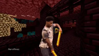 Car Shearer Finds Nether Fortress (meme)