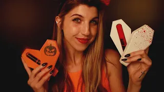 ASMR (45+ Min) Halloween Lipgloss Try-On & Personal Attention ~ Soft Whispers, Mouth Sounds, etc.