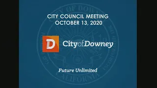 Downey City Council Meeting - 2020, October 13