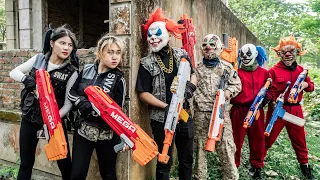 LTT Films : Warriors Silver Flash Nerf Guns Fight Crime Group Mr Tiger Mask Crazy The Last Guardian