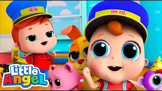 Let's Be Train Conductors! | Job and Career Songs | Little Angel Nursery Rhymes for Kids