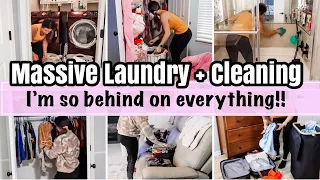 ULTIMATE CLEANING + LAUNDRY MOTIVATION | TACKLE MY MESSY HOUSE | LAUNDRY ROUTINE FAMILY OF 6