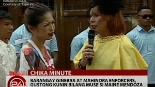 24Oras: Barangay Ginebra at Mahindra Enforcers, gustong kunin bilang muse si Maine Mendoza