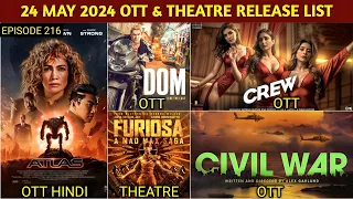 24 May OTT Movies & Web Series Release | Atlas OTT | Dom 3 OTT | Civil War OTT | Crew OTT Netflix