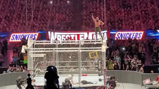 WWE Wrestlemania 37 Shane McMahon getting thrown off the steel cage by Braun Strowman Tampa, FL.