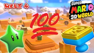 Super Mario 3D World: Welt 4: Canyonwelt ⛰: Alle Sterne und alle Stempel [Deutsch] [4K] [Guide]