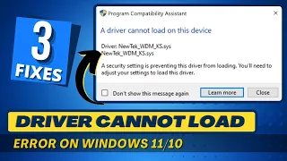 How to Fix "A Driver Cannot Load On This Device" Error On Windows 11/10