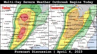 Forecast Discussion - April 4, 2023 - Multi-Day Severe Weather Outbreak Begins Today