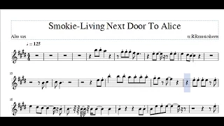 Smokie Living Next Doors To Alice Alto sax sheetmusic