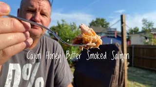 Cajun Honey Butter Smoked Salmon on the Shirley Fabrication 24x36