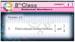 #rationalnumbers Find a rational number between 2/3 and 3/4 in telugu