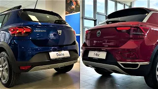 New Volkswagen T-ROC 2023 vs New Dacia SANDERO Stepway 2022 Comparison by Supergimm