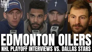 Leon Draisaitl, Evander Kane, Zach Hyman & Kris Knoblauch Discuss Oilers vs. Stars Before Game 4