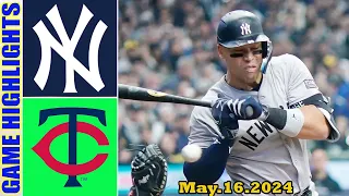 Yankees vs. Twins  GAME HIGHLIGHTS  (05/16/24)|  MLB Season  2024