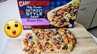 UNBELIEVABLE! New ALDI DETROIT STYLE DEEP STEAK OUT PIZZA Review