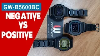 NEGATIVE OR POSITIVE DISPLAY  |  GW-B5600BC-1B VS GW-B5600BC-1 SIDE BY SIDE