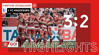 HIGHLIGHTS | Fortuna Düsseldorf vs. 1. FC Magdeburg 3:2 | Tzolis schießt sich an die Spitze!