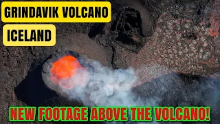 New Footage From Above The Volcano! Eruption Keeps Going! Iceland Eruption! Grindavik. April 6, 2024