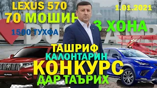 Ташриф Калонтарин конкурс дар таърихи дунё 70 мошин 3 хона Ним Танген