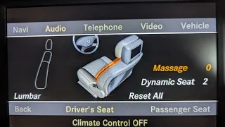 Troubleshooting Mercedes-Benz Seat Massage Dynamic Support