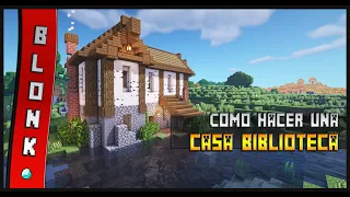 Como Construir Una Bonita Casa De Libros En Minecraft 1.16 - Para Aldeano Bibliotecario