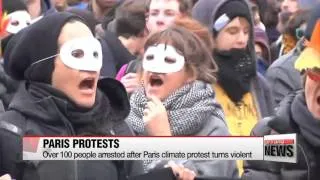 Over 100 arrested in Paris as climate change protests turn violent   세계 주요도시서 기후
