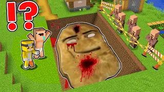 ¿Quién le HIZO ESTO a Gegagedigedagedago? 😰 | Enterraron a Gegagedigedagedago meme en Minecraft