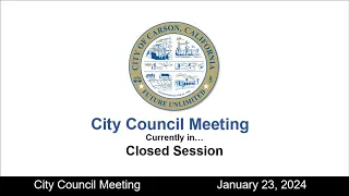 CITY COUNCIL MEETING - Tuesday, 1/23/2024, 5:00 PM