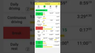 Tachograph.  The drivers app. What I use to work out my days driving - Demonstration