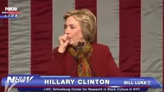 FNN: Hillary Clinton's SEVERE COUGHING FIT While Speaking in New York